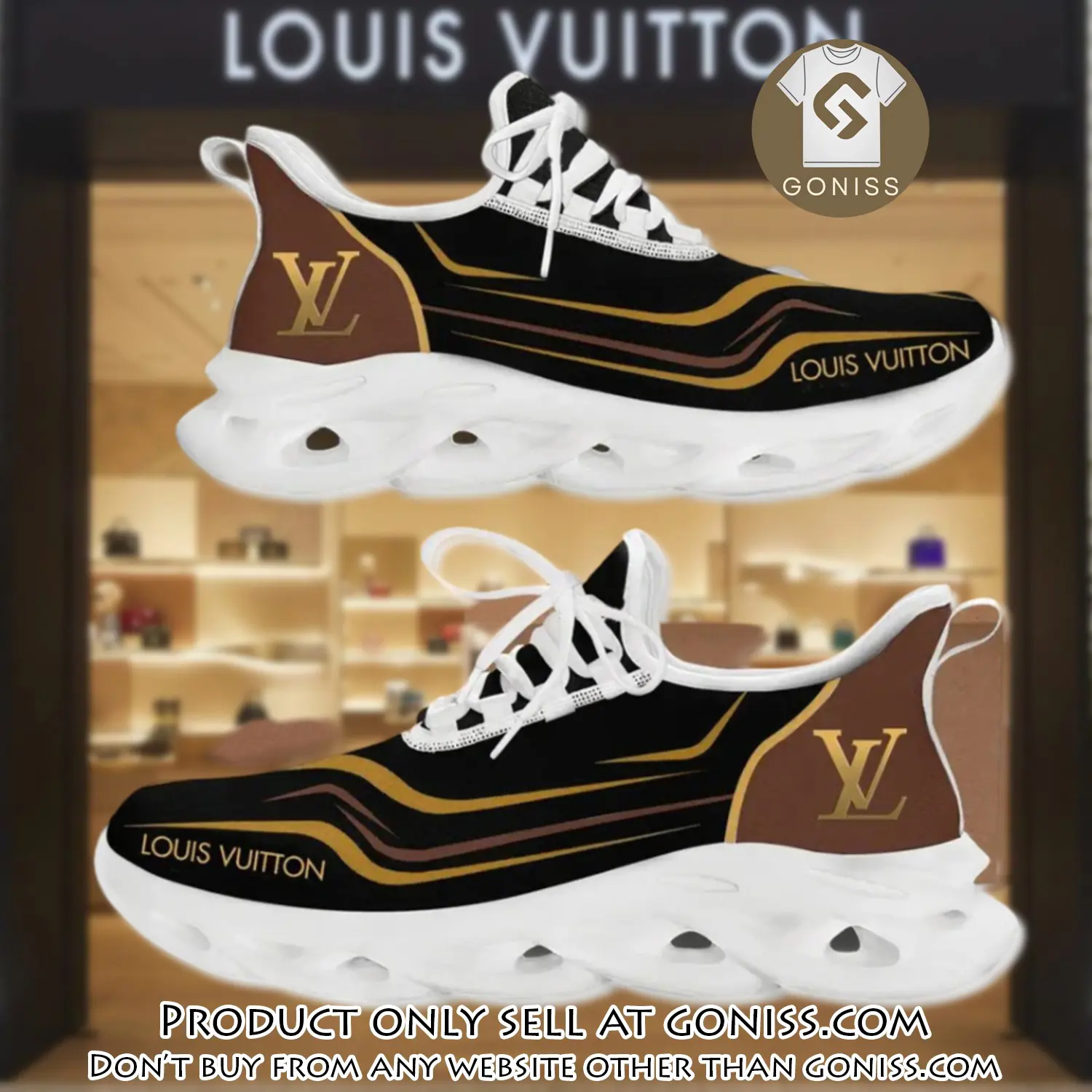 Louis vuitton yellow logo white premium max soul shoes luxury brand gifts for men women gn0124470